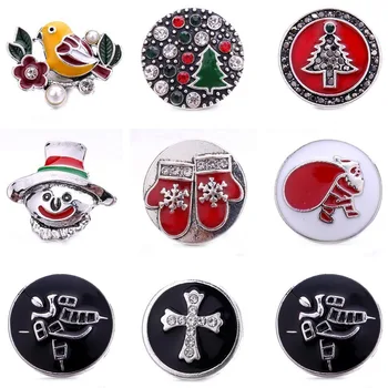 

20pcs New Snap Jewelry 18mm Snap Buttons High Quality Rhinestone Heart Snap Button For Women Leather Snap Bracelet