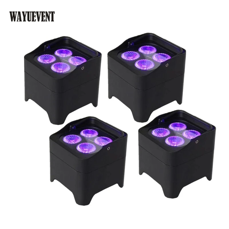 4x18 Вт Led Par Light DMX512 батарея Беспроводное профессиональное освещение сцены дистанционное управление Свадебный размытый свет