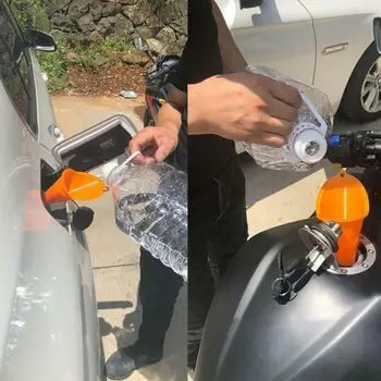 

2pcs Portable Motorcycle Forward Control Bike Transmission Crank Case Oil Filling Fill Funnel Wear-resistant Oil Filling funnel