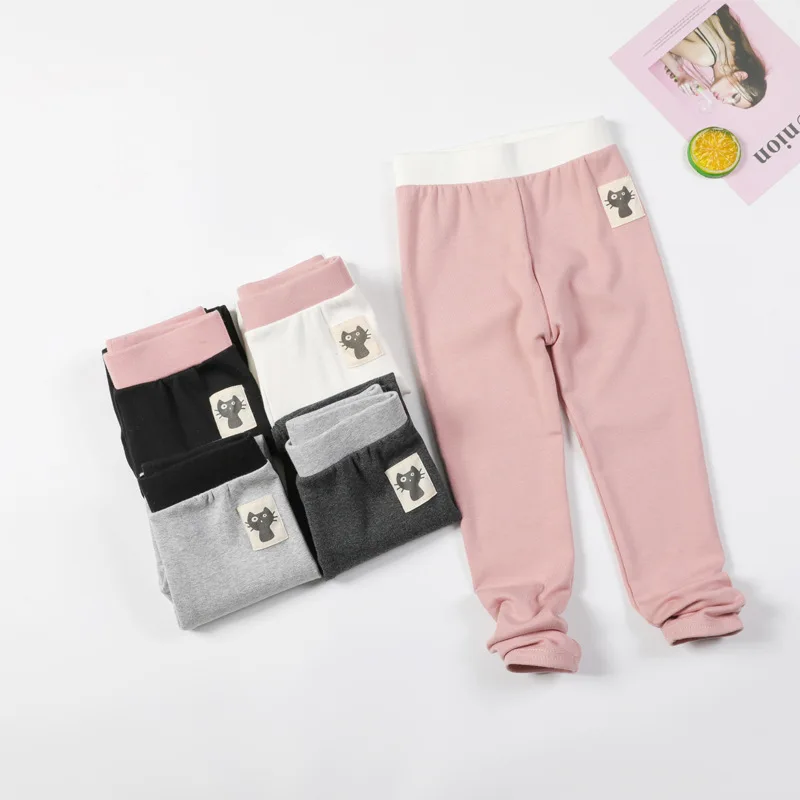 

Child Pants 2019 Spring Childrenswear Korean-style Big Boy 95 Cotton Cartoon Trousers Waist Mouth Contrast Color Children GIRL'S