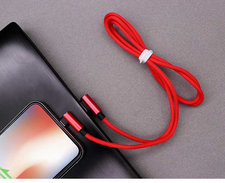 Micro USB кабель 2.4A быстрое зарядное устройство USB шнур 90 градусов локоть Nylona кабель для передачи данных с оплеткой для samsung Xiaomi iphone Android телефон