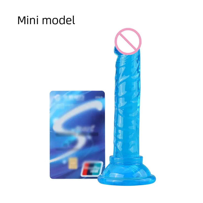 Realistic Dildo Anal Masturbator Sex Toy for Couples Crystal Jelly Dildo Suction Cup Penis Thrusting Phallus for Women Gay