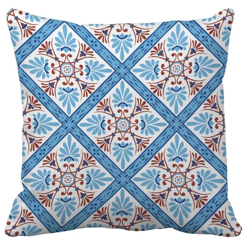 Simple geometric printing bedroom sofa living room decorative pillow case