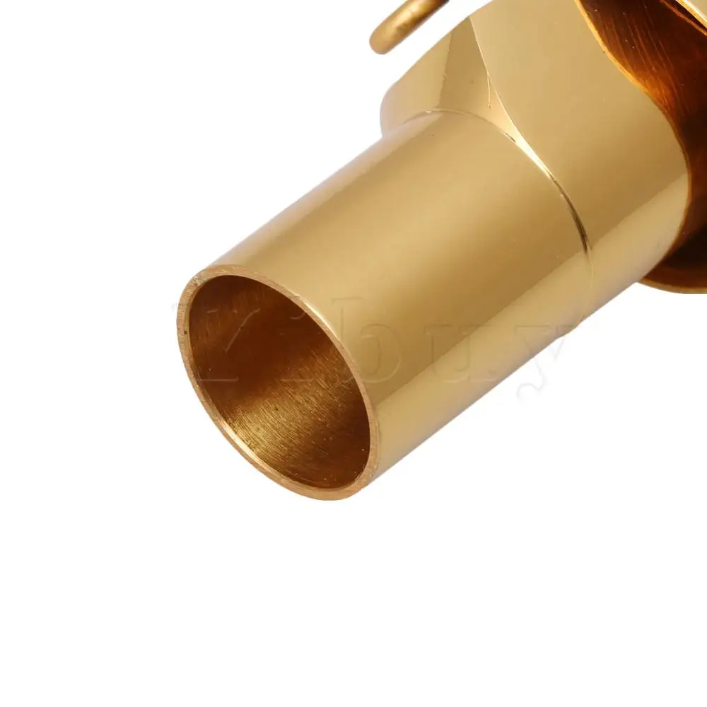 Yibuy 1x9# золотой e-плоский альт саксофон металлический мундштук, мундштук крышка, Лигатура, Рид