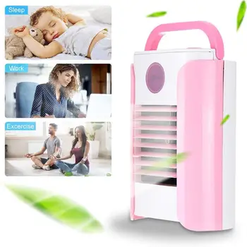 

Mini Desktop Fan Portable Air Conditioner Humidifier Purifier Air Cooler Fan USB Charging Adjustable Support bluetooth/Radio/AUX