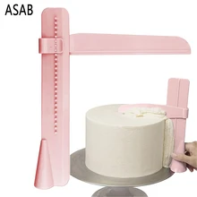 Скребок для торта Гладкий Регулируемый шпатели для мастики для края торта Гладкий крем для украшения регулируемая высота скребок кухонный CakeTool