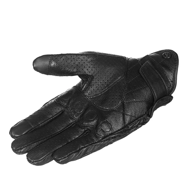Зимние теплые мотоциклетные перчатки с полным пальцем, кожаные перчатки с сенсорным экраном для мужчин и женщин, электрические перфорированные перчатки для спорта на открытом воздухе, Мотоциклетные Перчатки