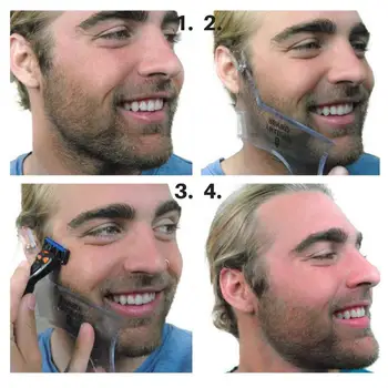 

Home Beard Care Razor Set Shaving Accessories Beard Shape Comb Beard Stylus With Pencil Beard Grooming Kit