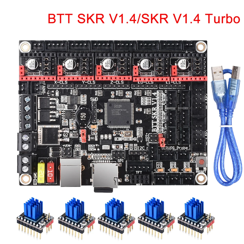 BIGTREETECH SKR V1.4 Scheda di Controllo/BTT SKR V1.4 Turbo 32 Bit 3D Parti Della Stampante SKR V1.3 TMC2208 TMC2209 Per ender 3/5 mini E3|Componenti e accessori per stampante 3D| - AliExpress