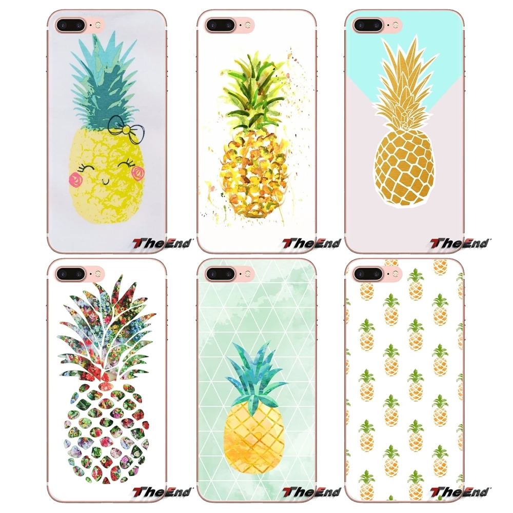 

For Xiaomi Mi3 Samsung A10 A30 A40 A50 A60 A70 Galaxy S2 Note 2 Grand Core Prime Transparent Soft Cases Covers Pineapple Fruit