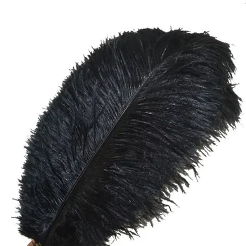 

50Pcs/Lot Black Ostrich Feathers for Crafts plume 15-70cm ostrich feather decor Wedding Decoration Accessories Carnaval Plumas