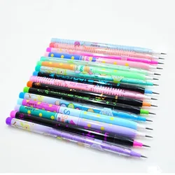 Crayon coloré mignon non taillable, accessoire d'écriture, pour étudiant, de dessin animé, pour école, enfant, fournitures de bureau, papeterie, 4 pièces/ensemble 