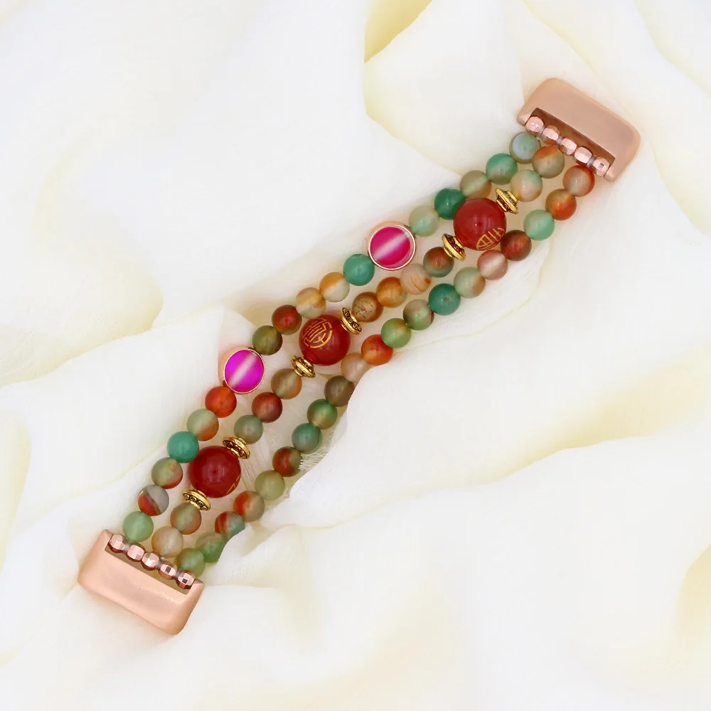 Jewelry Bracelet for Fitbit Charge 5 Band Elastic Adjustable