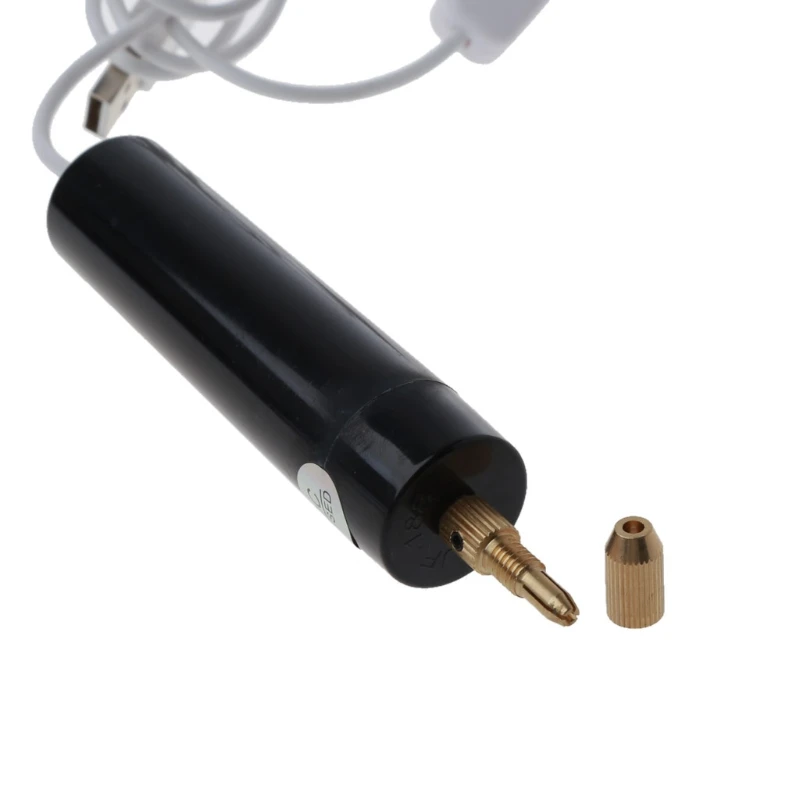 미니 전기 드릴 핸드 헬드 드릴 비트 키트, 에폭시 수지 보석 만들기 나무 공예 도구 5V USB 플러그 스크루 드라이버 도구 키트
