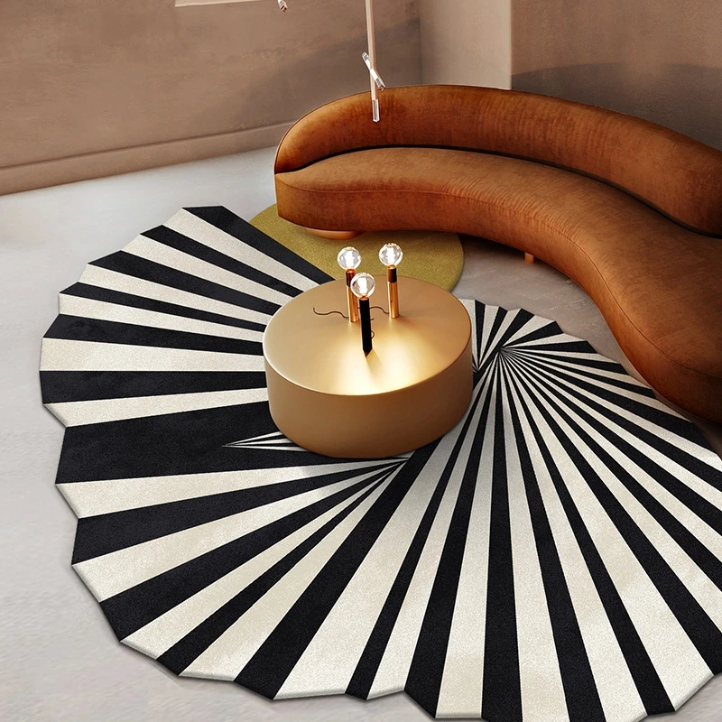 

Unique shaped post-modern abstract living room area rug,Nordic big size bedside carpet, modern decoration coffee table rug