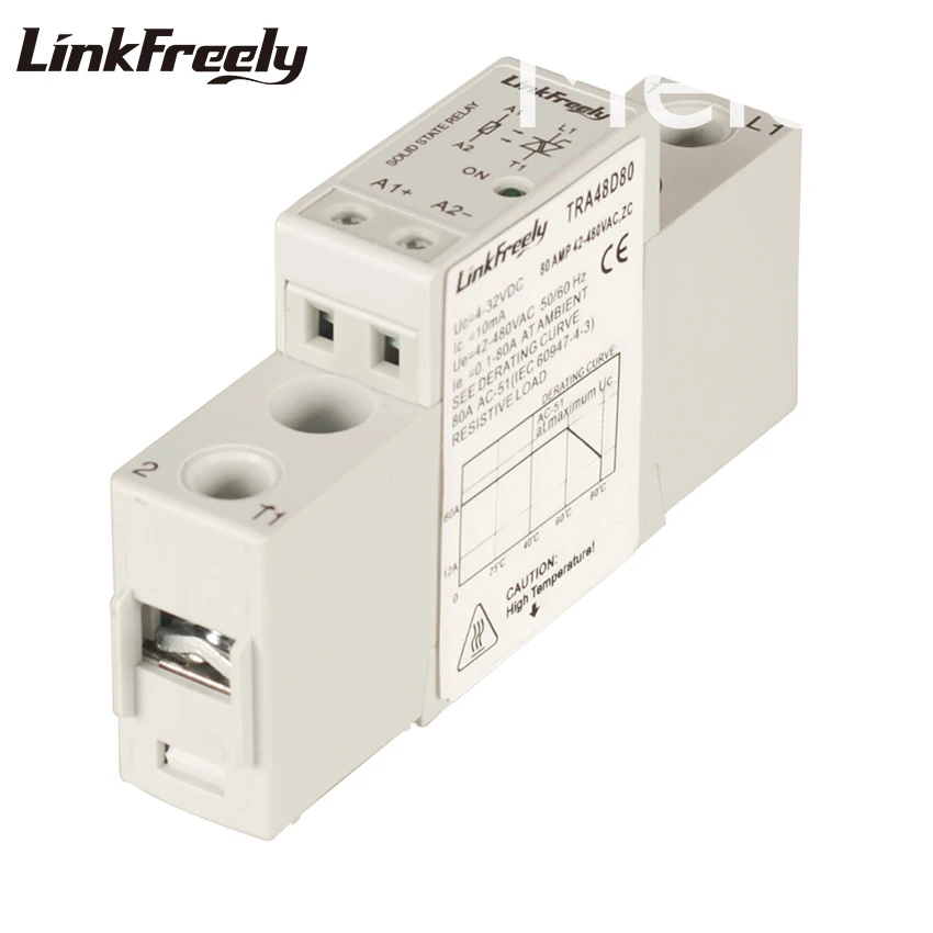 

TRA48D80 10pcs Miniature SSR Solid State Relay 80A 42-480VAC Output Input 5V 12V 24V 32VDC Remote Control Relay Module & Board