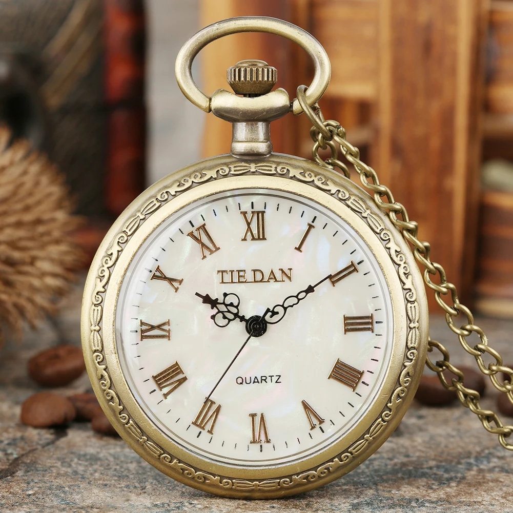 Кварцевые карманные часы с циферблатом, женские тонкие часы с цепочкой, изысканные бронзовые мужские часы с подвеской, подарок zuster klokje relogio de bolso