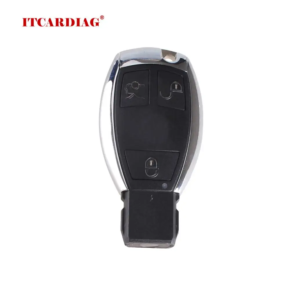 

3 BUTTONS For Mercedes Key For BENZ SMART KEY FOB REMOTE SHELL CHROME CASE S SL ML SLK CLK E Holder Insert Key With Logo
