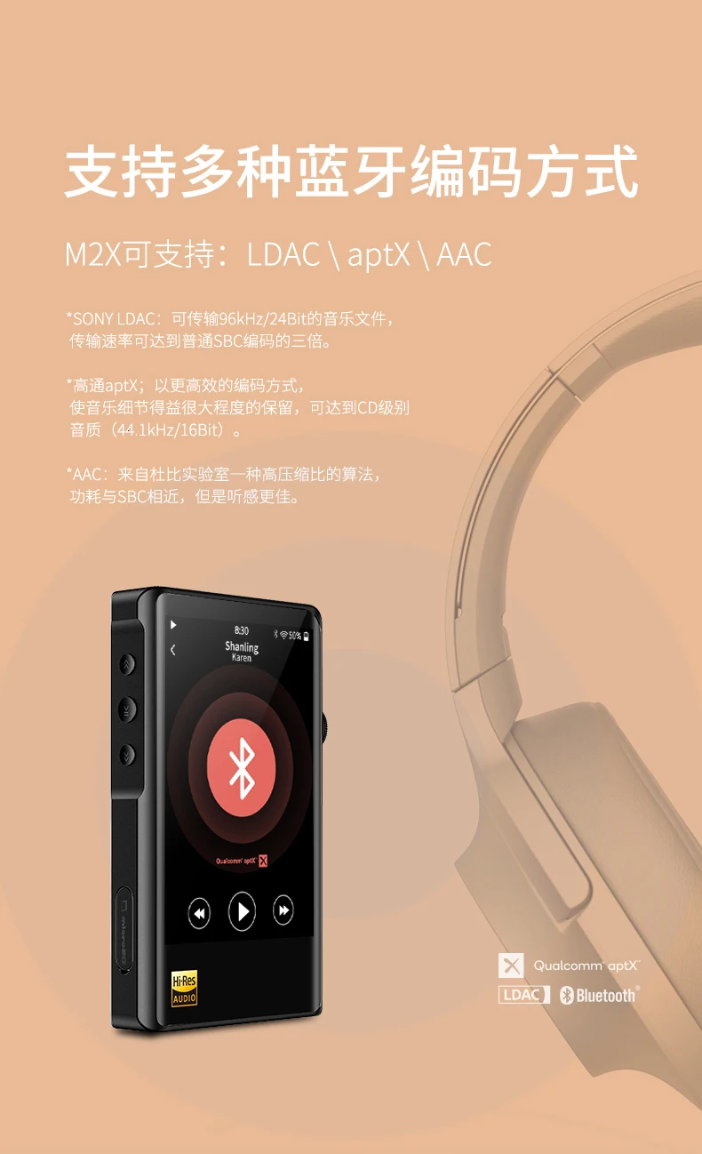 MissAudio Shanling M2X Hi-Res портативный музыкальный плеер Bluetooth Apt-X плеер мини DAP DSD256 без потерь беспроводной плеер HIFI MP3 M0