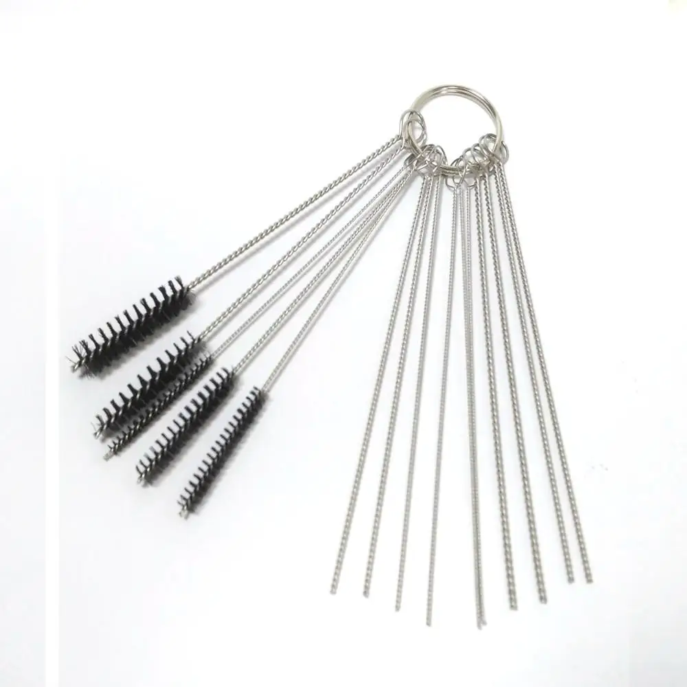 Needles Brushes Инструмент для очистки карбюратора мотоцикла, Углеродные щетки для удаления грязи, иглы для мопеда, скутера, квадроцикла, карбюратора, комплекты для очистки проводов - Цвет: Needles Brushes