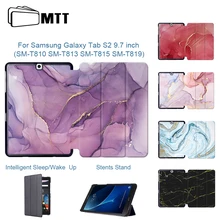MTT мрамор из искусственной кожи чехол для samsung Galaxy Tab S2 9,7 ''SM-T810 T815 T813 T819 Флип Стенд Смарт чехол для планшета Авто Режим сна/пробуждения