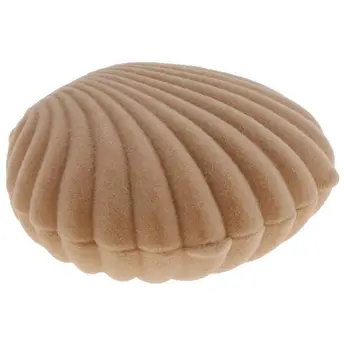 

Shell Shape Velvet Earring Pendant Necklace Jewellery Display Storage Case Xmas Gift Box Yellow