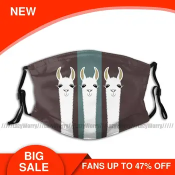 

Llama Mouth Face Mask LLAMA TRIPLETS Facial Mask Funny Fashion Adult with 2 Filters Mask