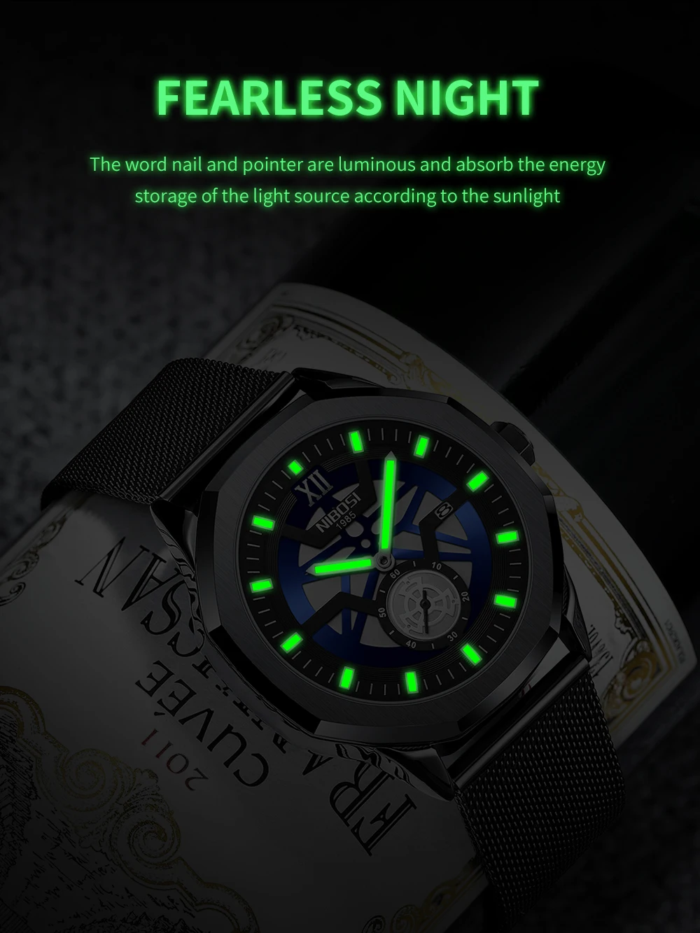 New Relogio NIBOSI Casual Sport Watch for Men Top Brand Luxury Military Leather Watch Man Clock Fashion Chronograph Wristwatch