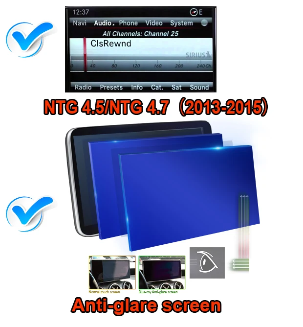 Android 8,1 автомобильный Dvd Navi плеер для Benz GLK Class X204 2008~ автомобильный монитор экран аудио gps стерео Авто все в одном - Цвет: Anti-glare 4.5