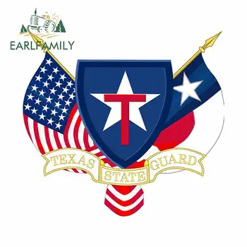 

EARLFAMILY 13cm x 12.2cm for Texas State Guard US Motorcycle Car Stickers Refrigerator Anime Occlusion Scratch Waterproof Decal