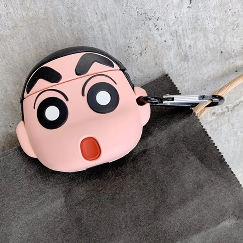 3D Милые чехлы для наушников Crayon Shin-chan Shinnosuke Nohara для Apple Airpods 1/2 японская мультяшная Защитная силиконовая крышка