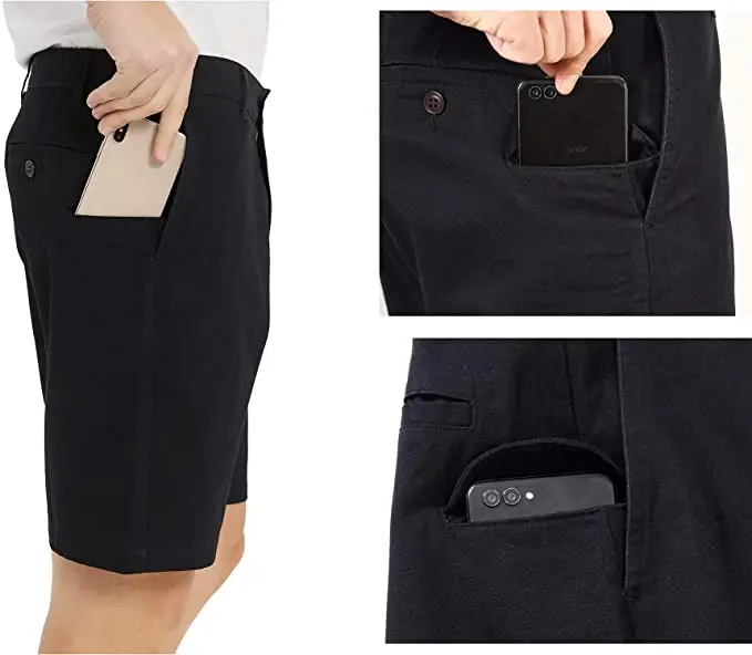 100% Cotton Mens Shorts Casual Classic Fashion Fit Comfy Chino Golf Short US Size