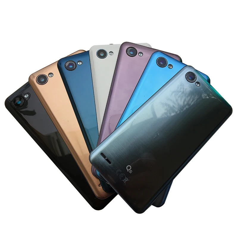 Для LG Q6 пластиковый задний корпус крышка батареи чехол с объективом камеры+ светильник вспышки