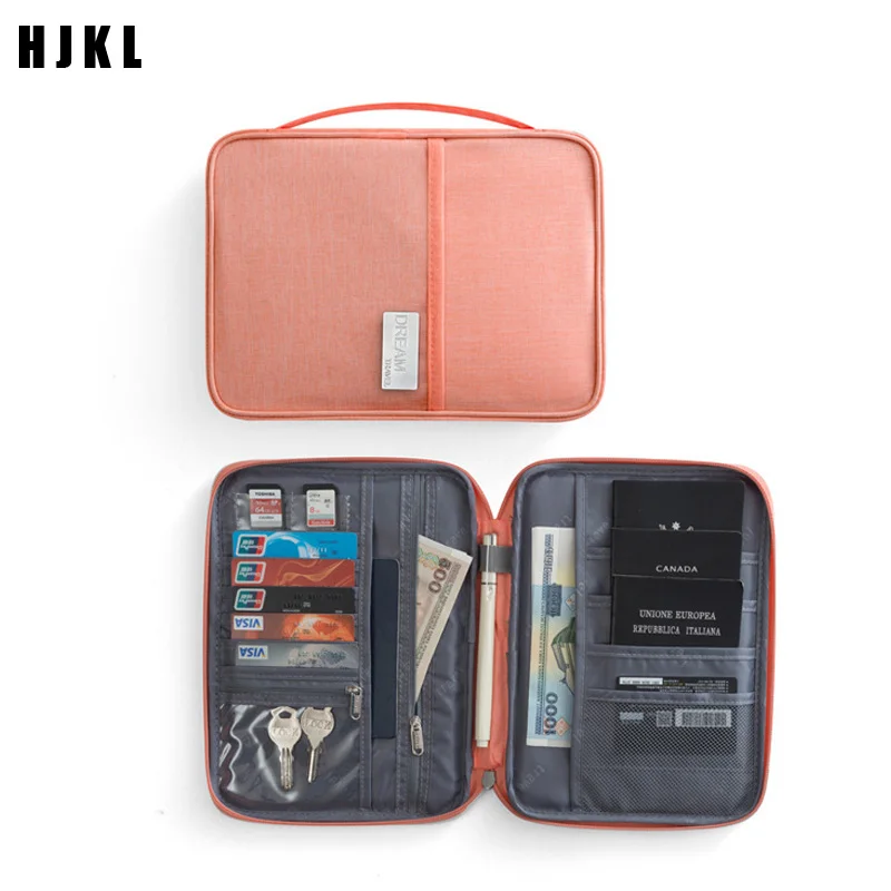 

HJKL Waterproof Passport Holder Travel Wallet Big Travel Accessories Document Bag Cardholder Credit Card Wallets Organizer