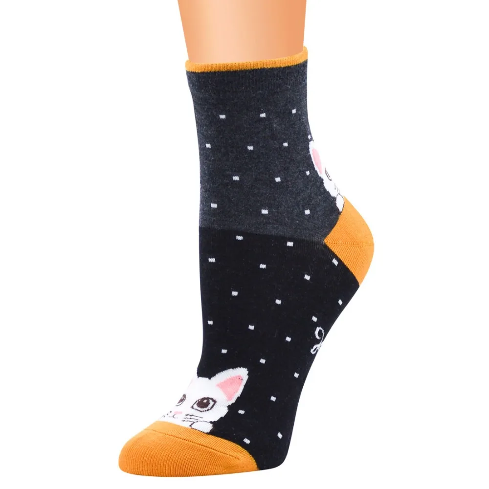 Модные хлопковые носки Kawaii милый кот котенок когти короткие носки для девушек мультфильм забавная лапа зимние носки; женские носки