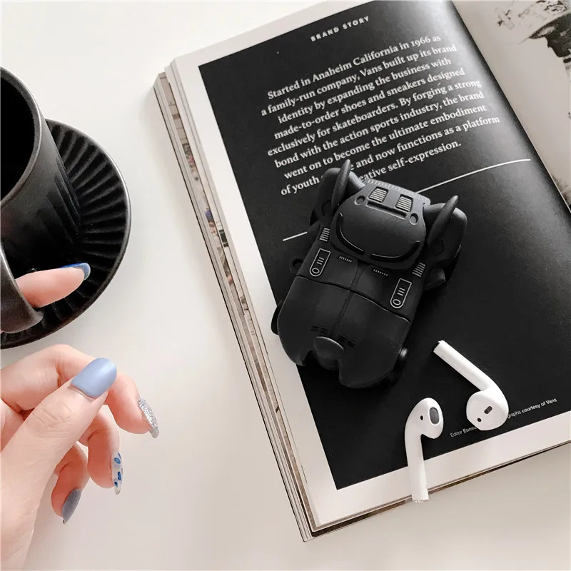 3D Cool Batmobile тумблер Бэтмен автомобильные корпусы гарнитурные для Apple Airpods 1/2 силиконовый защитный чехол для наушников Аксессуары