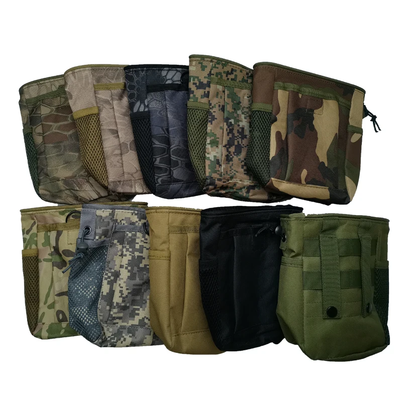 Outdoor Hunting Pouch Ammo Gun Tactical Magazine Pouch Camo Dump Drop Paintball Molle Bag Airsoft Accessories Equipment magazine pouch ammo pouch airsoft accessory double dump pouch molle pouch dump pouch ammunition bag