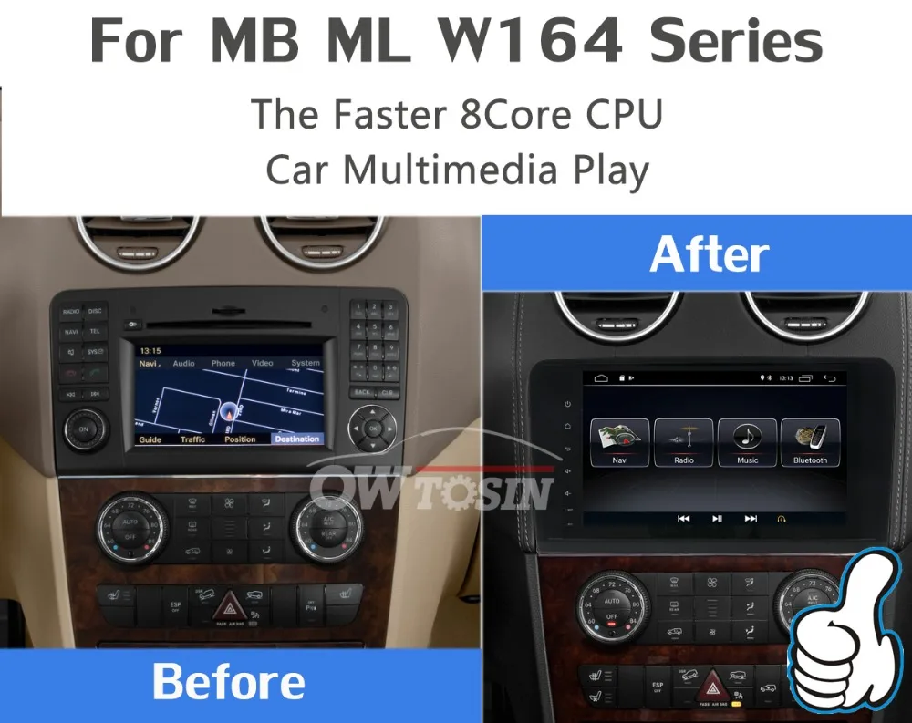 " PX6 4G+ 64G Автомобильный мультимедийный плеер для Mercedes Benz ML GL Class W164 X164 автомобильный Радио gps Навигация стерео CarPlay Android авто