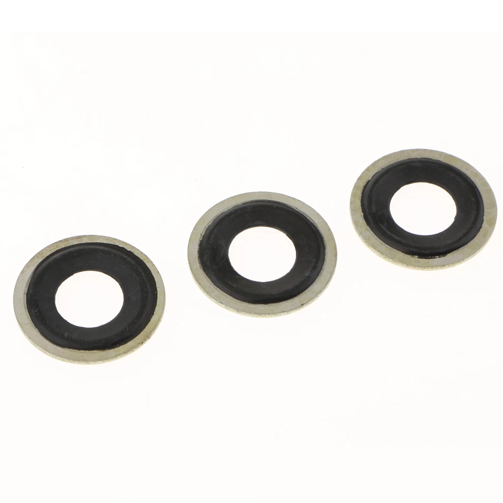 50pcs M14 Oil Drain Plug Crush Washer Gaskets Fits For GM Chevrolet Dorman