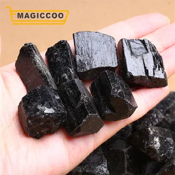 

MAGICCOO 100G/PACK Raw Black Crystal Tourmaline Natural Rough Stones Specimen Heal Minerals