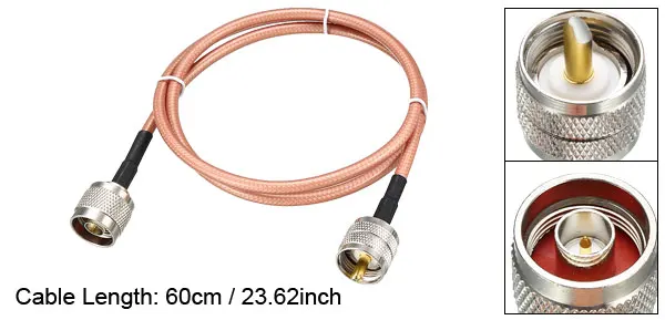 uxcell Low Loss RF Coaxial Cable Connection BNC Male N Male SMA Male Dual PL-259 UHF Male Mini UHF Male Coax Wire RG-142