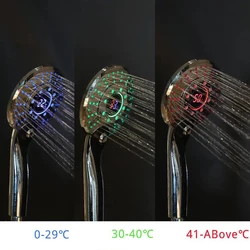 LED Shower Head with Digital Temperature Display and Water - Saving Filter (Type2)
