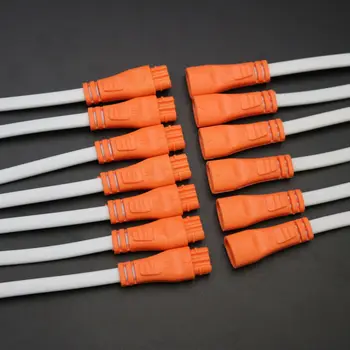 

50Pcs / dc power cord with plug three-core flat plug line 3 * 0.5mm power cord led white male and female plug line