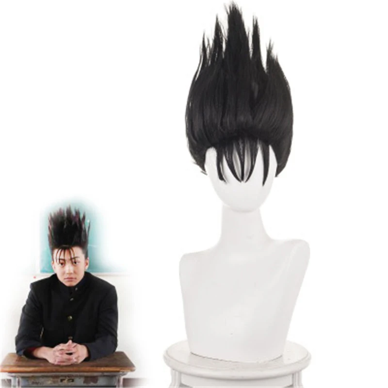 

Tokyo from Today It's My Turn Shinji Ito Cosplay Wig Men Black Wigs Kyou Kara Ore Wa Costume Role Play Wig+wig Cap