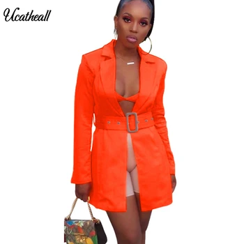 

Open Long Blazer Women Blazers And Jackets Autumn Winter Slim Elegant Overcoat Office Ladies Outwear Coats Female Clothes