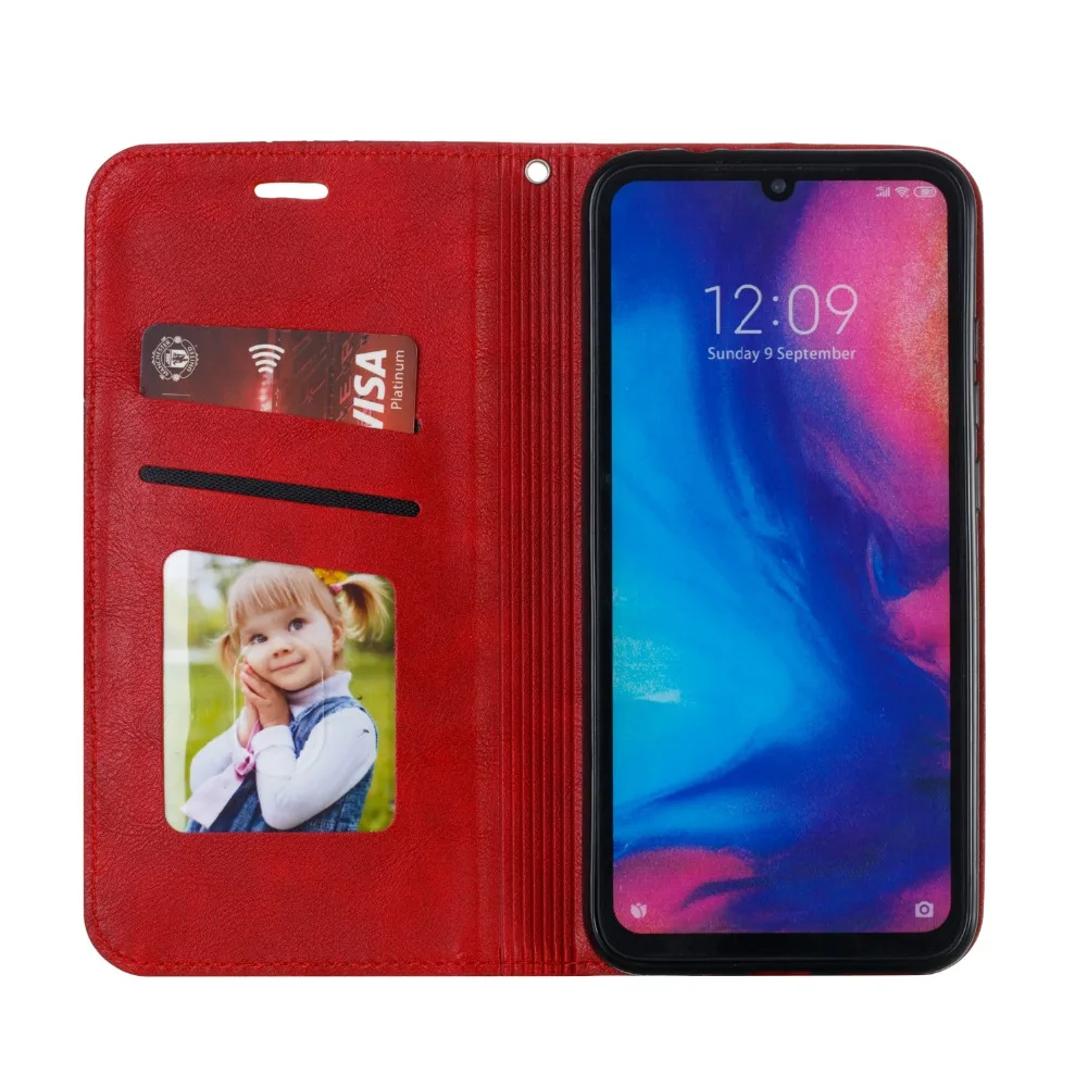 Кожаные чехлы-кошельки для Xiaomi Redmi Примечание 7 8 Pro Redmi 6A 7A 8A Y3 K20 Pro Чехол для телефона с магнитом держатель для карт чехол-книжка с подставкой