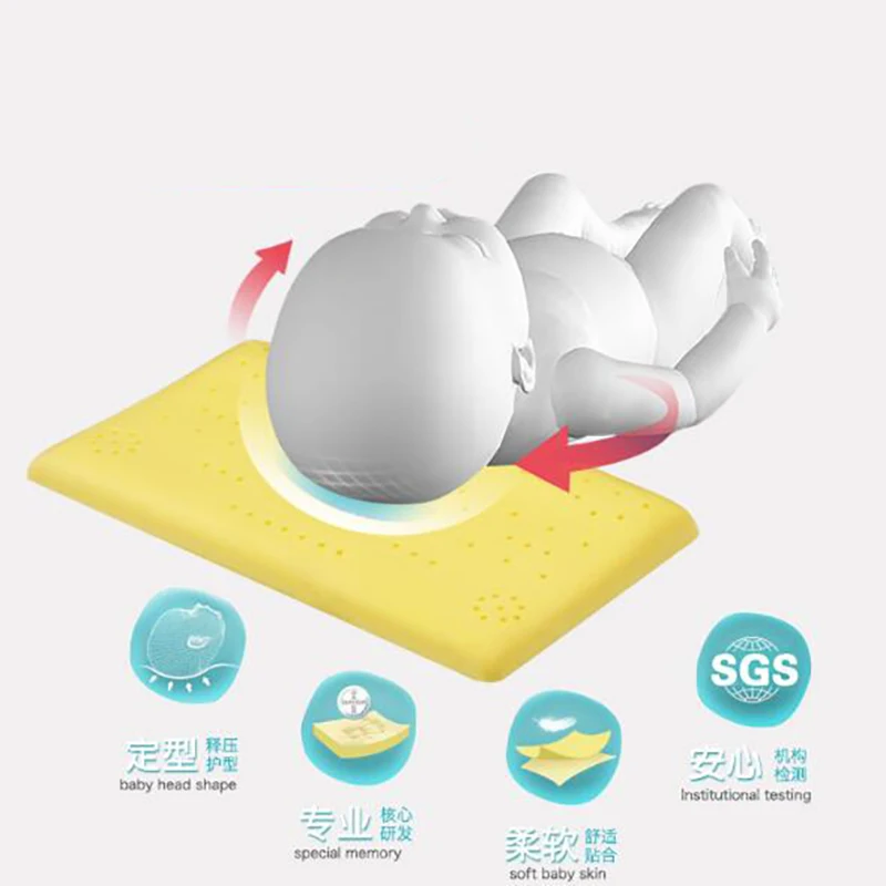 Baby Sleep Pillow Head Shaping Newborn  Memory Foam Pillows Flat Head Positioner Pillow Infant  Bedding Summer