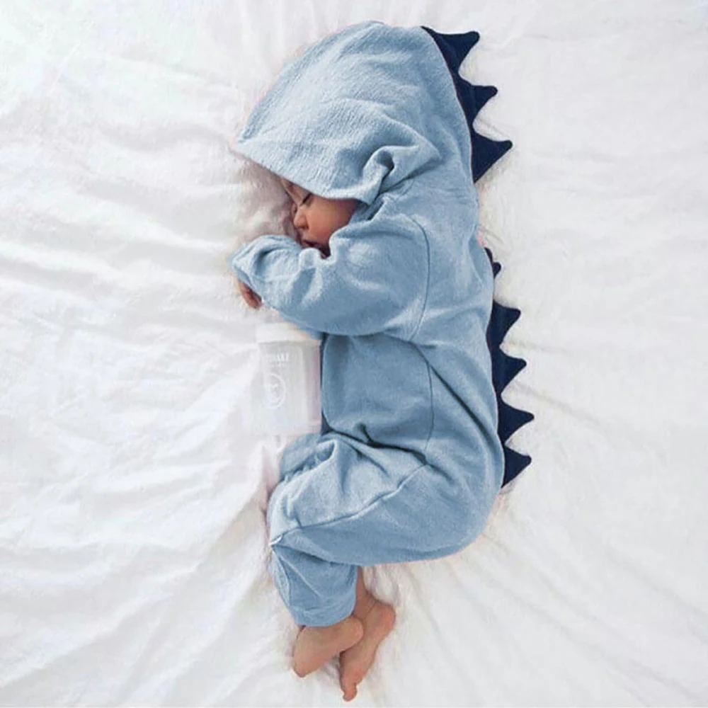 

Geckatte New Funny Autumn Winter Dinosaur Cute Romper Baby Girl Clothes Solid Baby Boy Clothes Baby girl One size New Born Baby