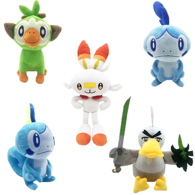 23-28 см 4 стиля Scorbunny Sobble Grookey Galarian шотландская Плюшевая Кукла Мягкая Плюшевая Игрушка Животные игрушки подарки