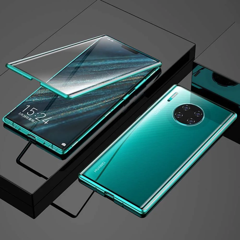 Для huawei mate 30 Pro Чехол Магнитный двухсторонний прозрачный жесткий закаленное стекло задняя крышка чехол для mate 30 Lite mate 30 Fundas